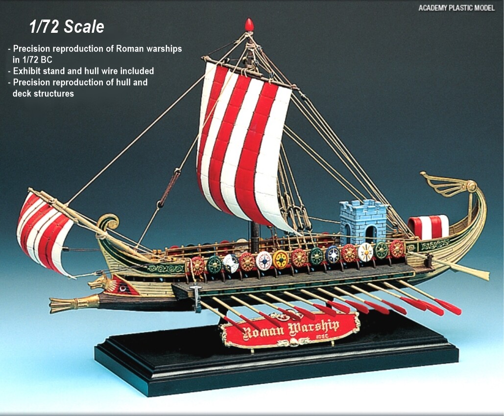 Roman Warship 船の模型 Academy 1/72 Roman Warship BC 50 Plastic model kit #14207 | eBay UK
