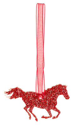 Pferdestil A Glitzer Weihnachtsdeko - 11 Farben zur Auswahl.