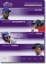 2012 Jorge SOLER * Xander BOGAERTS * Yasiel PUIG * Miguel SANO Rize 1/1