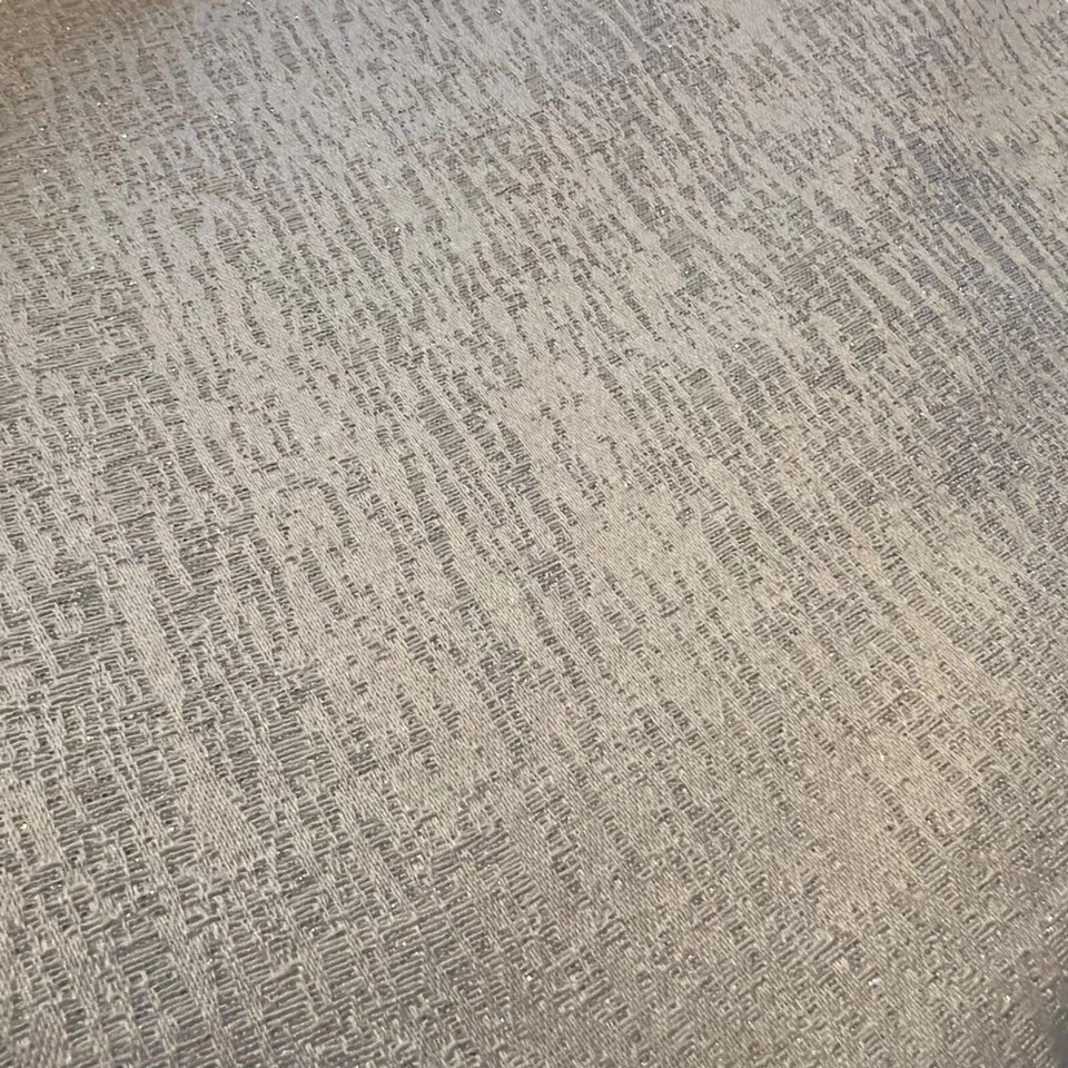 Paneles de cortina Waterford de lino fino metálicos plateados 50" X 96" algodón/poliéster Foto 4 de 4