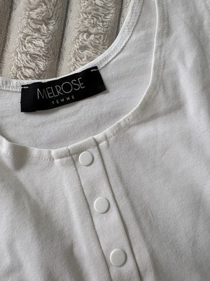Sommertop Größe 40 v. Melrose Femme Shirt weiß  Top  (He)