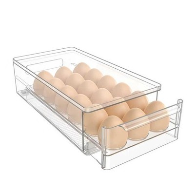 TAYUOO Acrylic Egg Box Transparent 18 and 36 Pack Storage for Refrigerator Kitch
