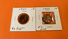 Lot of 2: 1955-P Lincoln Wheat Pennies - Extra Fine (XF)