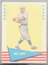 1961 Fleer Baseball Greats Max Carey #12