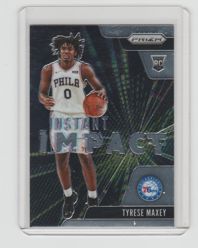 2020-21 Panini Prizm #16 Tyrese Maxey Instant Impact 76ers Rookie RC
