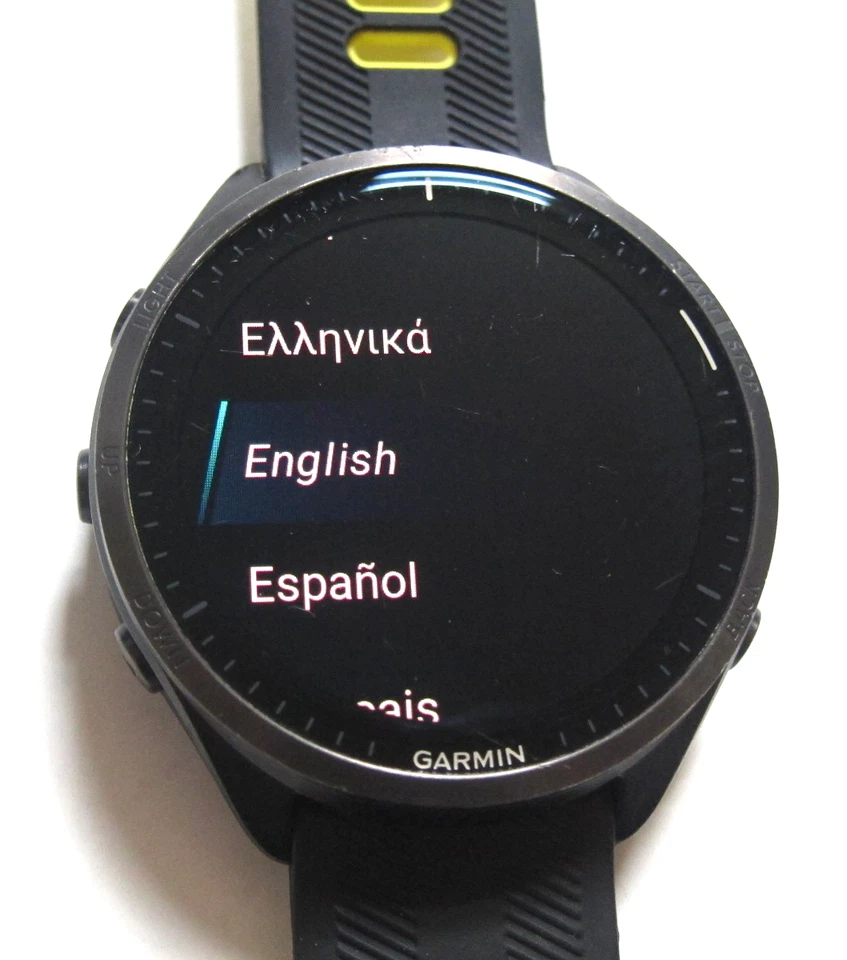 Reloj inteligente para correr Garmin Forerunner 965 - gris carbono/negro/amarillo Foto 3 de 4