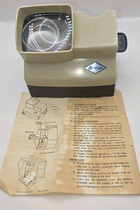 Vintage Apollo Auto Slide Viewer 