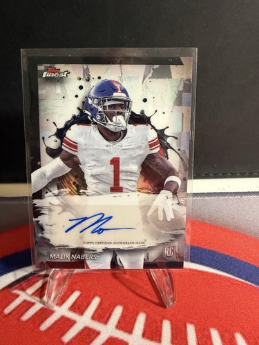 2024 Topps Finest - Rookie Finest Autographs Malik Nabers #RFA-MN Refractor