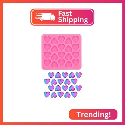 Super Shiny Mini Heart Silicone Molds for Ear Studs Tiny Resin Mold Many Hearts