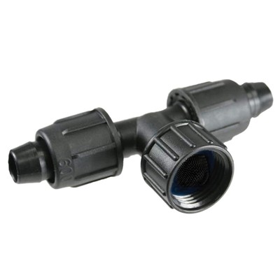 DripWorks 1/2'' Perma-Loc Tubing x 3/4'' FHTS Swivel Tee Adapter