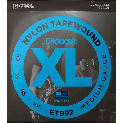 D'Addario ETB92 Nylon Tapewound Med Gauge Bass Strings