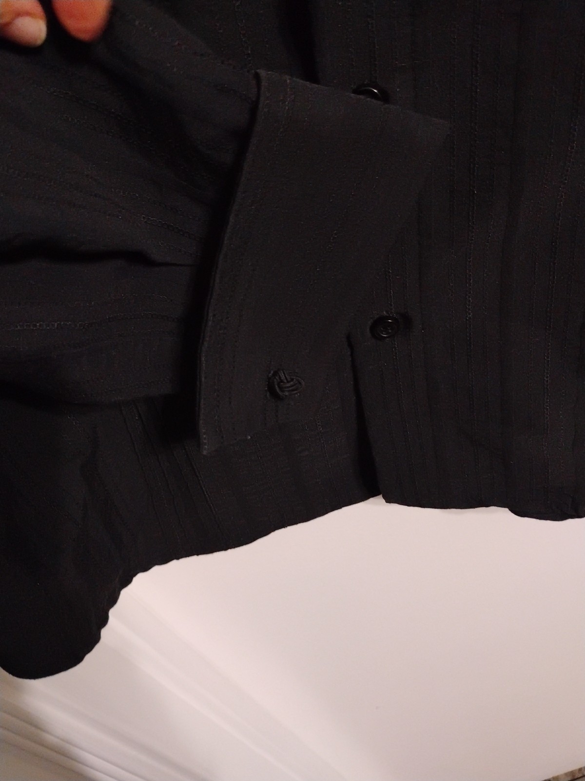 French Connection Black Button Down Collared And … - image 5