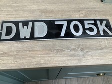 Vintage Classic Car Registration Number Plate DWD 705K 1972 Ford Vauxhall