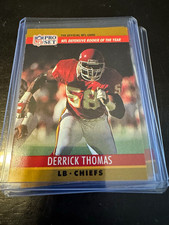 Pro Set 1990 Derrick Thomas Rookie Card #6 Kansas City Chiefs NFL Football. rookie card picture