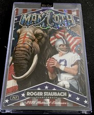 Roger Staubach 1/1 Mammoth  National Exclusive 2025 Wild Card Dino-Might