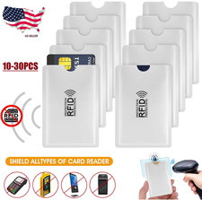 30  RFID Blocking Sleeve Credit Card Protector Holders Identity Theft Protection