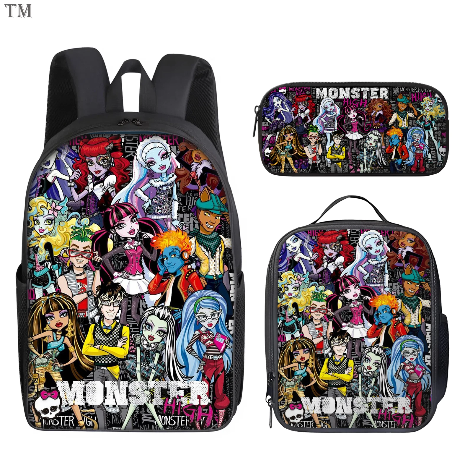 Girls Backpack Set Lunch Bag Pencil Case School Bag Cute Fashion Design