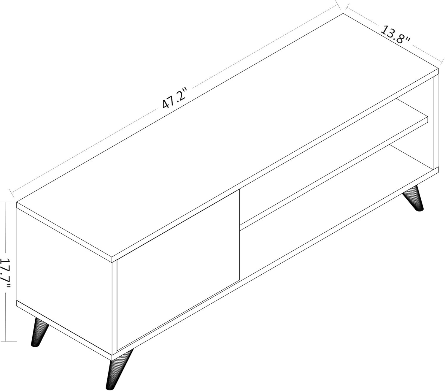 Sleek Wenge & White TV Stand - Modern Storage Unit for Your Entertainment Needs
