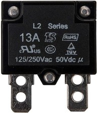 2Pcs 13A 125/250Vac 50Vdc Automatic Reset Relay Fuse Therma Switch Circuit Break