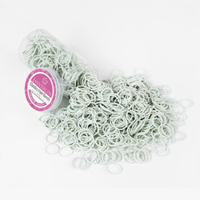 3/4 Inch White Rubber Bands Hair Ties for Braids Ponytail, Mini Soft Hair Bands