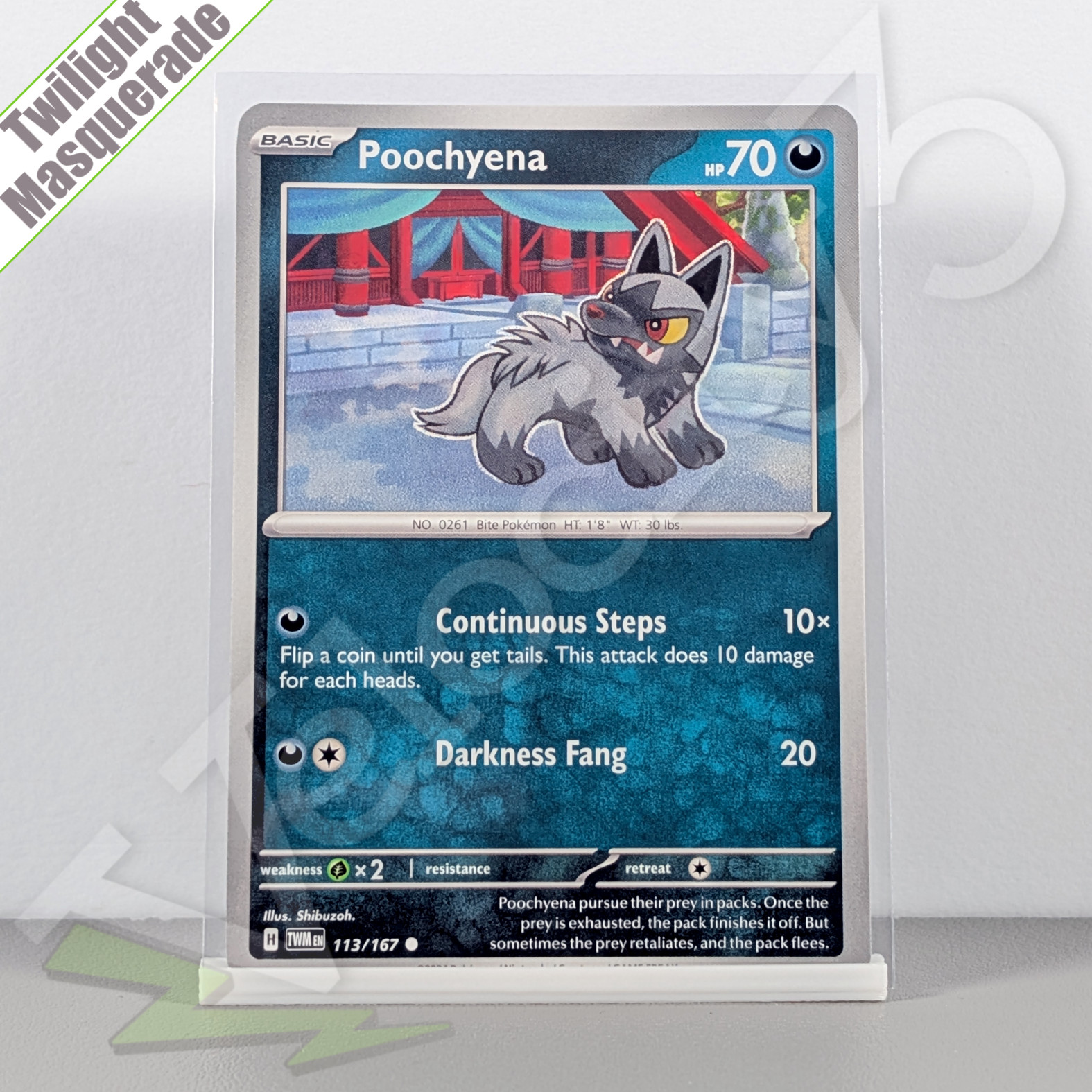 Pokemon TCG Card - Poochyena 113/167 Common | Twilight Masquerade (2024) TWM