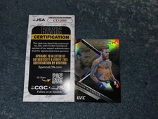 Auténtica tarjeta coleccionable negra firmada por Conor McGregor 2022 Panini Chronicles leyenda JSA