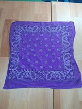 Wamcraft Vintage Bandana Purple Scarf 18" Square Made Usa Paisley
