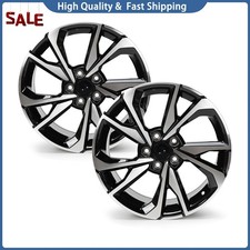 2 Pcs 18x8inch Wheel For Honda Civic 17-21 Replacement Rim Black Aluminum Alloy