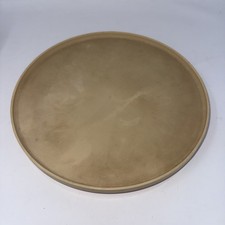 Vtg Rubbermaid 10.5 Lazy Susan Turntable Beige Almond Storage Organizer Stains