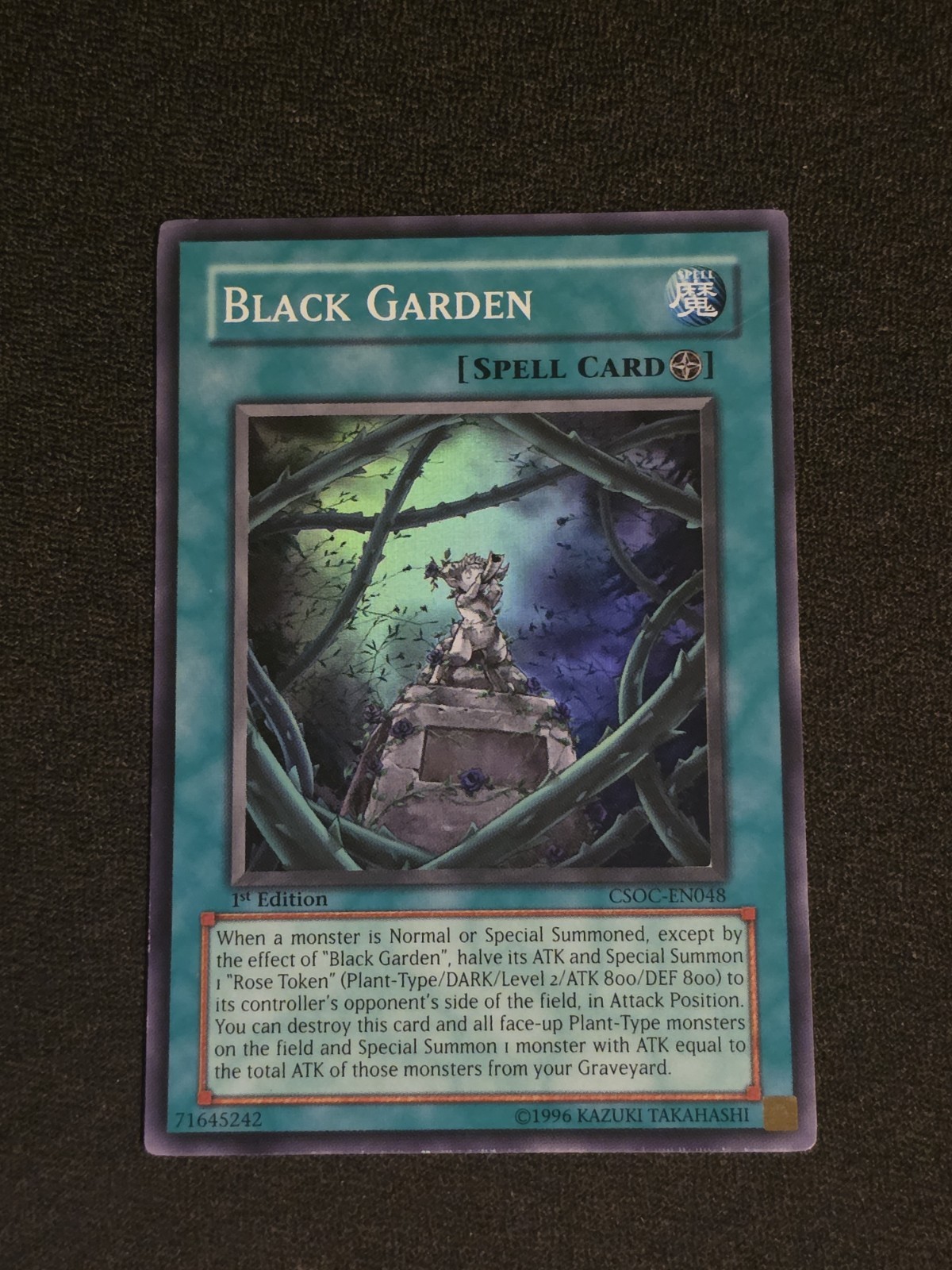 Yugioh Black Garden CSOC-EN048 Super Rare 1st Ed Light Play