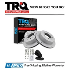 TRQ Rear Semi Metallic Brake Pad & Performance Rotor Kit for Toyota