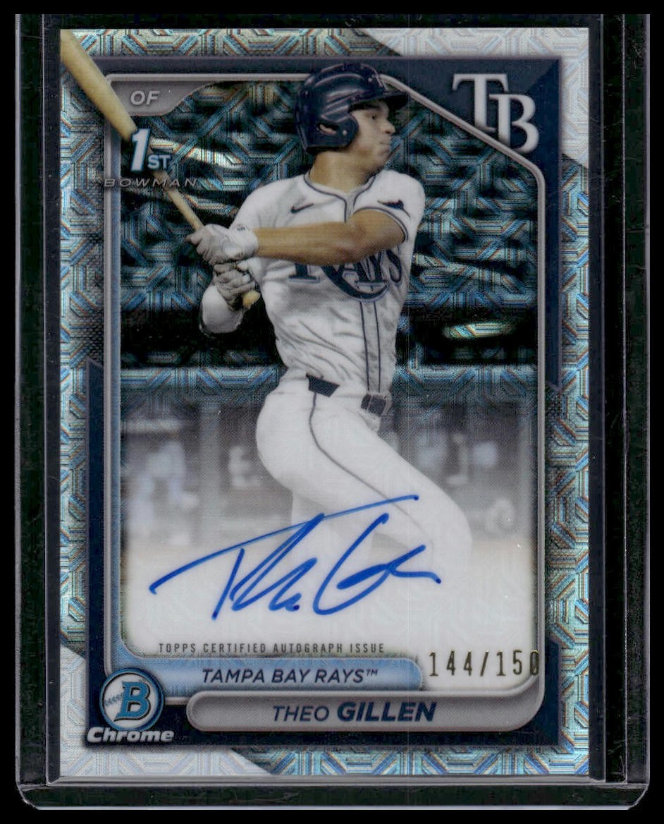 2024 Bowman Draft #CPA-TG Theo Gillen Chrome Auto HTA Choice Refractor #/150