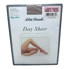 Vintage Sears Nice Touch Day Sheer Regular Pantyhose Light Taupe Size A