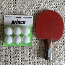 Prince ping pong paddle, Red and Black covering  6 tennis balls