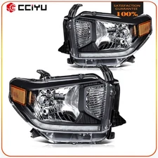 Headlight Assembly For 2014-2021 Toyota Tundra Black Housing Left+Right Pair