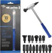 16PCS Auto Body Hammer Tools Set, Paintless Dent Removal Tool with 15 