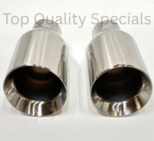 2 In Dual Wall 3 Out 7 Long Slant Cut Tip Stainless Steel Exhaust Tips Pair 2 In Dual Wall 3 Out 7 Long Slant Cut Tip Stainless Steel Exhaust Tips Pair