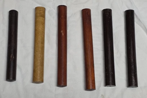 Vintage Lot of Used Wood Clave Percussion Rhythm Sticks