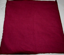 CRATE BARREL PILLOW COVER CRANBERRY MAROON BURGUNY TEXTURED COTTON 22" VGC