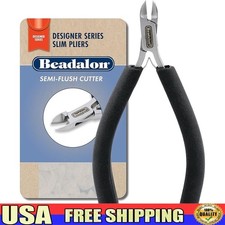 Slim Jewelry Pliers Precision Tool Ergonomic Grip Always Open Wire Cutter New