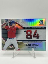 2023 Bowman Chrome Scouts Top 100 #BTP-84 Blaze Jordan Boston Red Sox Refractor