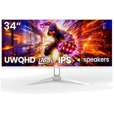 UltraWide Monitor 34'' White IPS Screen