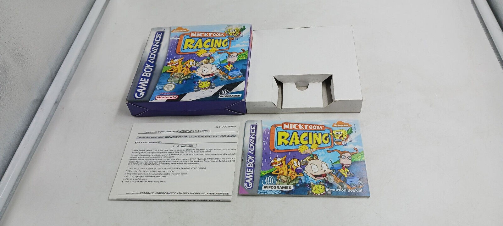 [BOITE + NOTICE] Jeu Nintendo Game Boy Advance Nicktoons Racing