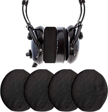 Headphone Covers, 2-Pairs Washable Flex Headset Earpad Cloth Cover for Gym, Tra