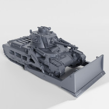 20mm 1/72 British UK Tanks and Vehicles Wargame3D Unpainted WWII