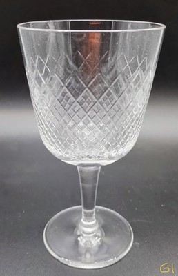 Vtg German Crystal WMF Vitrine Diamond Cut Stemware UNK539 Water Goblet  5 3/4''