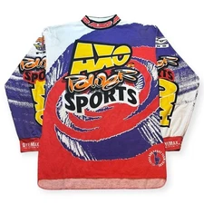 Vintage 1994 Axo Power Sports Motocross MX Jersey Shirt Size XL Grafitti Neon