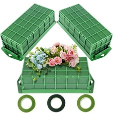 Floral Foam Cage 3 Pack Floral Foam Blocks for Fresh Flower Flower Holder wit...
