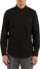 Volcom Oxford Stretch Long Sleeve Men's Shirt Black A0511701