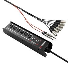 CableWorks By Gator Cases Backline Series 6x2 Drop Snake - 20 Feet, (6) Channel